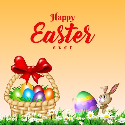 Happy Easter Wish Card For Friends