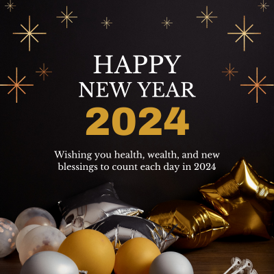 Happy New Year 2024 Wish Card card